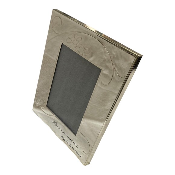LENOX Memory Lane Love 5"x 7" Photo frame Silver-tone New Old Stock - Picture 3 of 9
